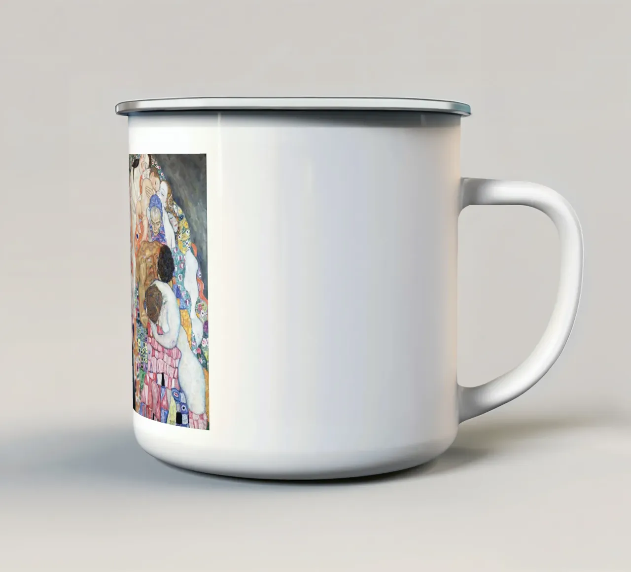 La morte e la vita di Gustav Klimt tazza in smalto da Gustav Klimt ART Prints