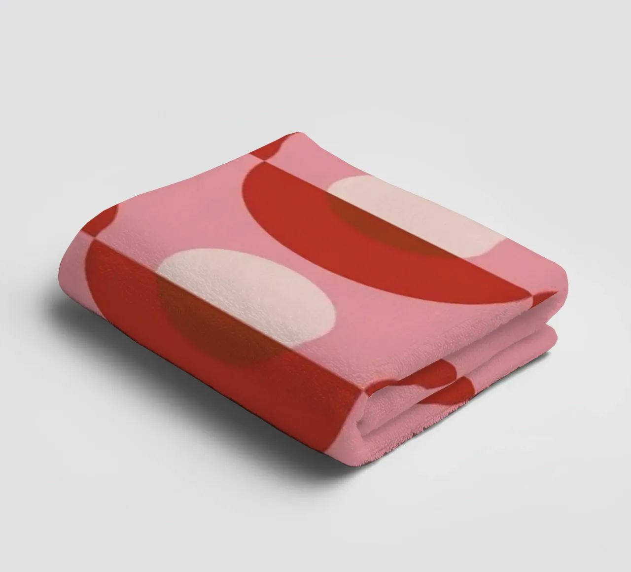 Up and down seamless geometry pattern in pink towel by Little Dean