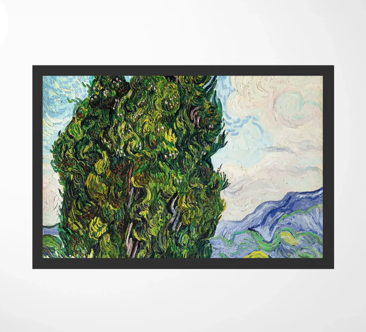 Cypresses (1889) by Vincent Van Gogh. zerbino da Van Gogh Prints