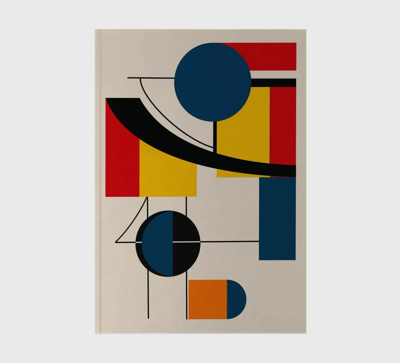 Bauhaus circles and squares 07 notebook by Little Dean