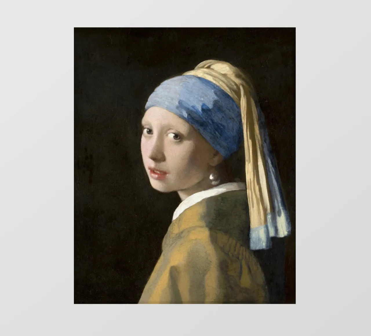 Girl with a Pearl Earring Johannes Vermeer(c. 1665) pellicola backlit da Venus Art