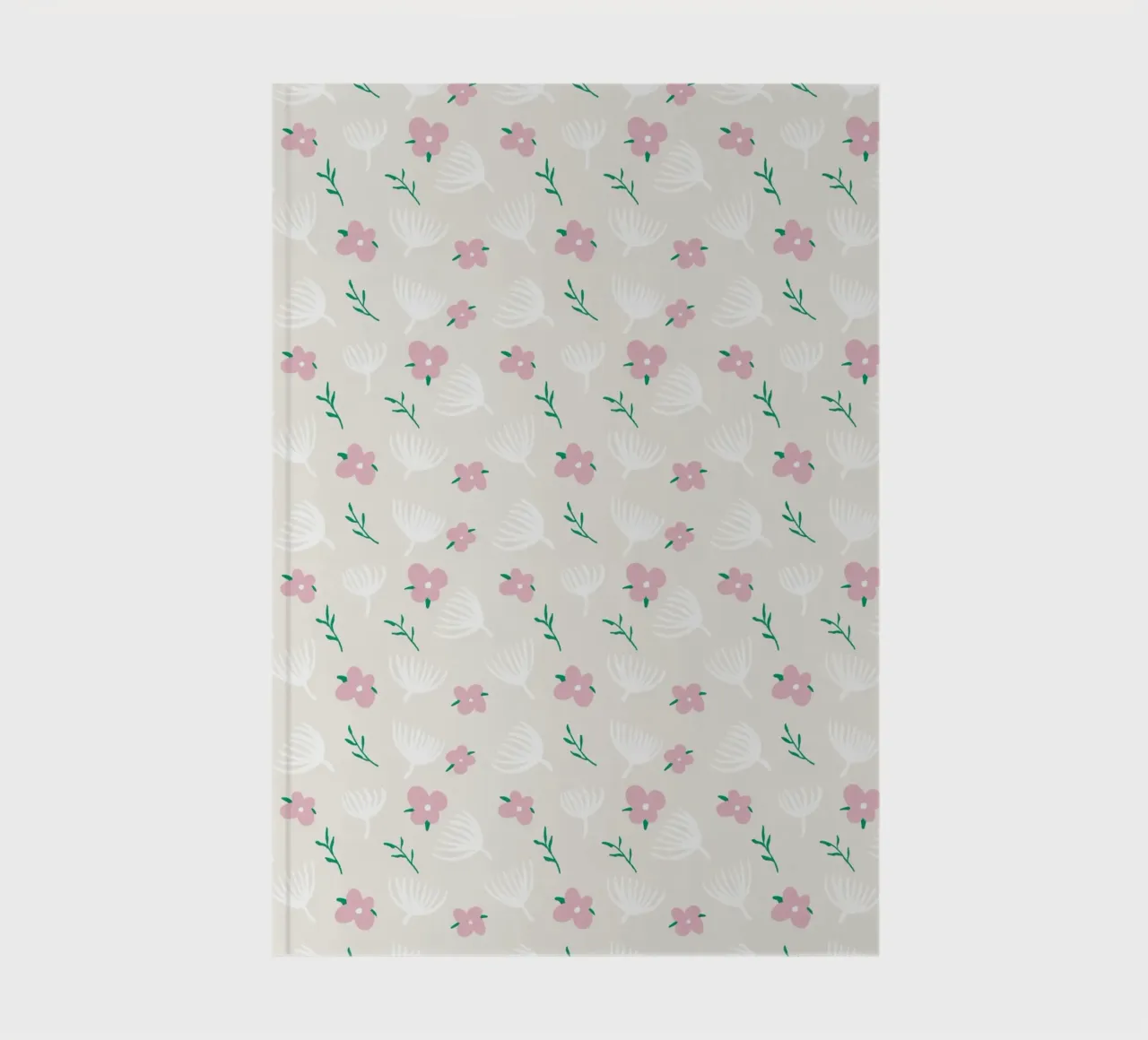 Floral light color seamless pattern notebook by Little Dean