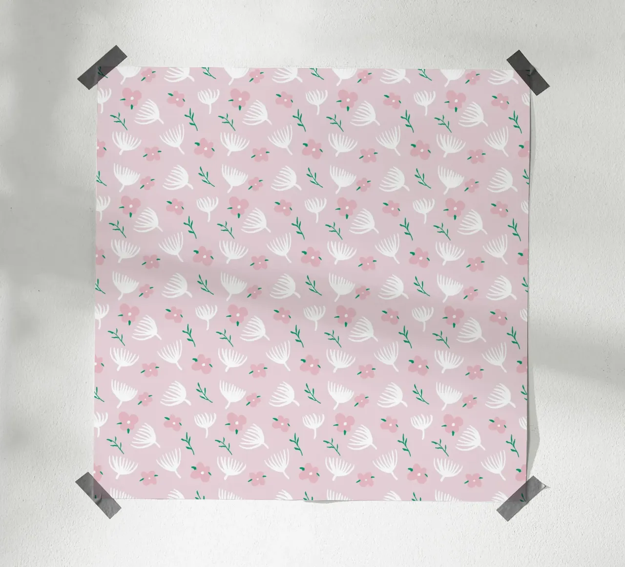 Modello floreale senza cuciture di colore chiaro 02 poster da Little Dean