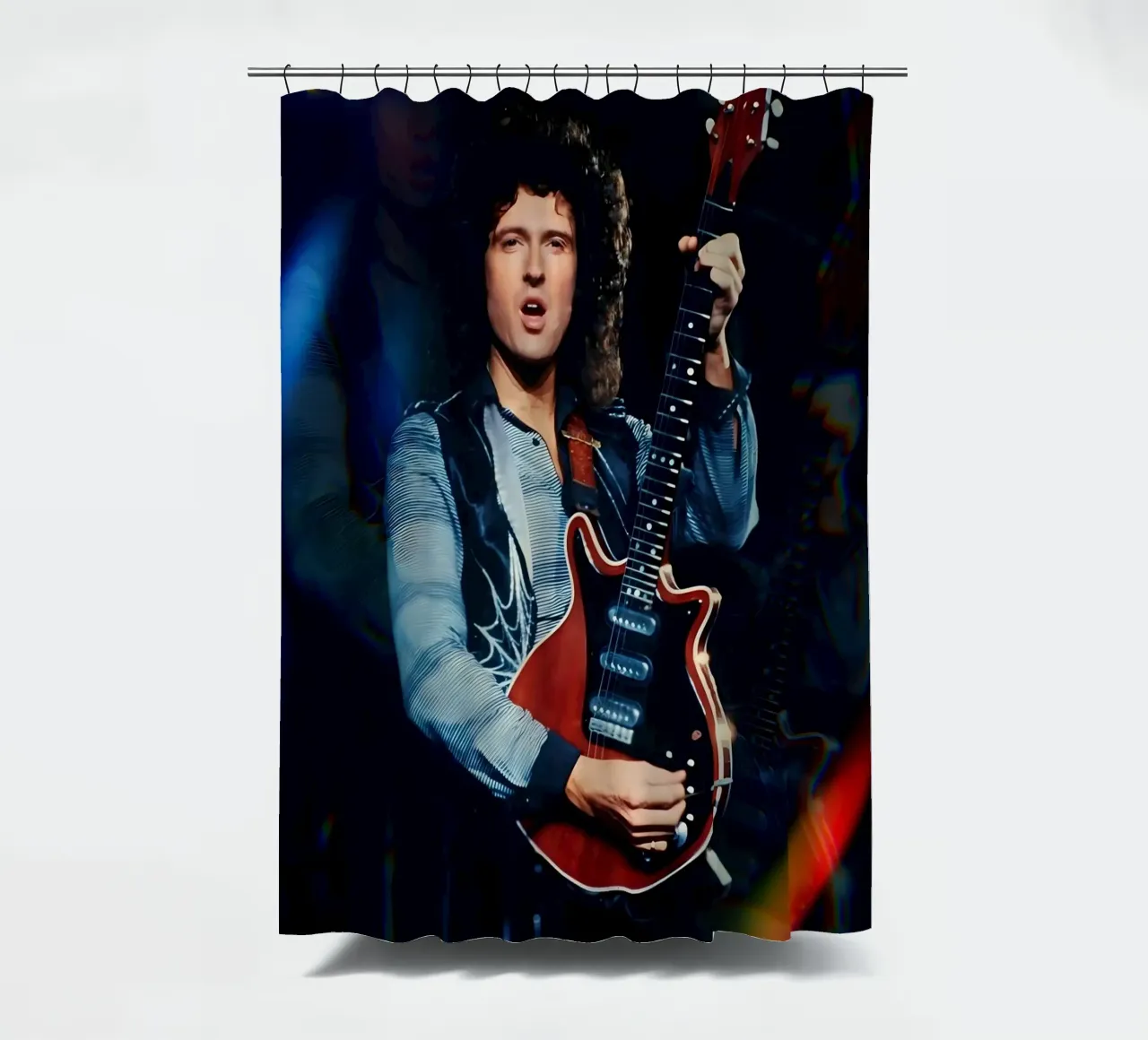 Brian May shower curtain by Low poly art
