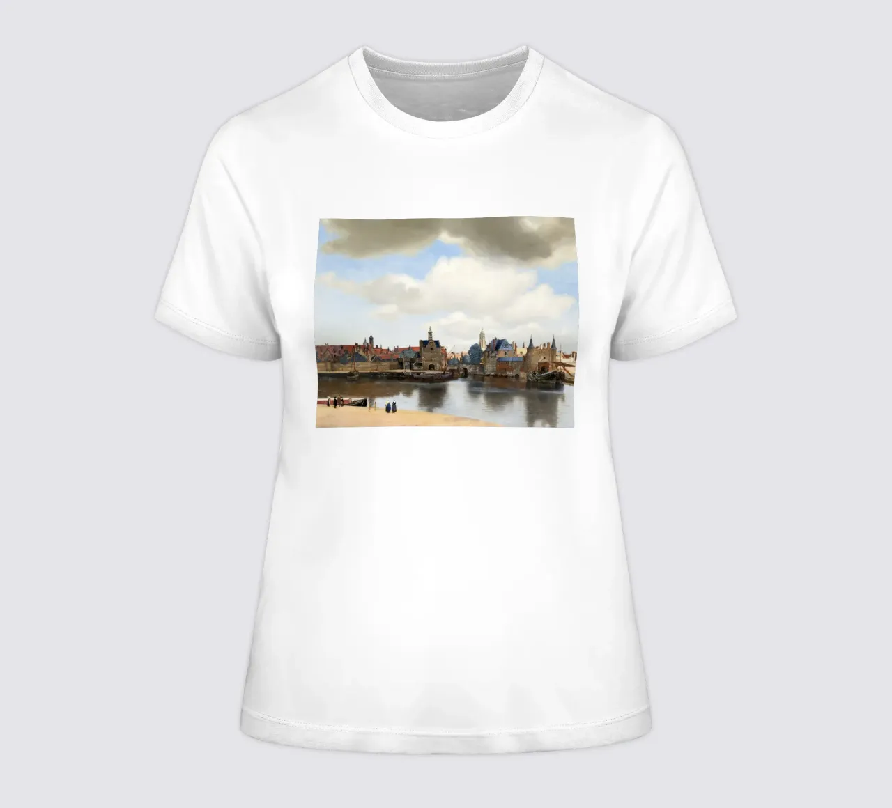 Johannes Vermeer’s View of Delft (ca. 1660–1661) Frauen T-Shirt von Venus Art
