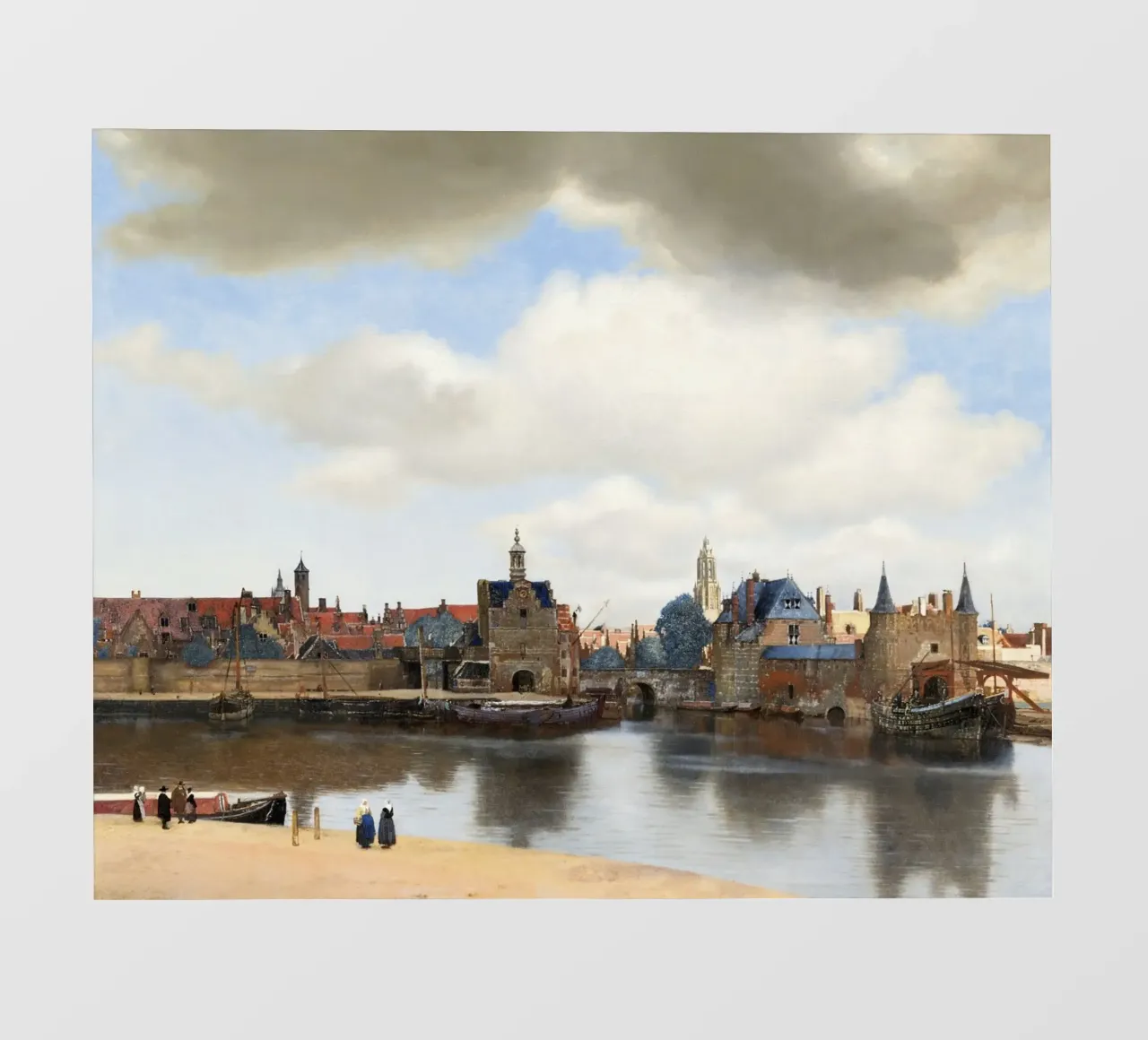 Johannes Vermeer’s View of Delft (ca. 1660–1661) pellicola backlit da Venus Art