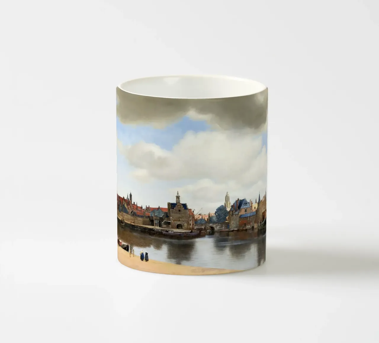 Johannes Vermeer’s View of Delft (ca. 1660–1661) tazza in ceramica da Venus Art