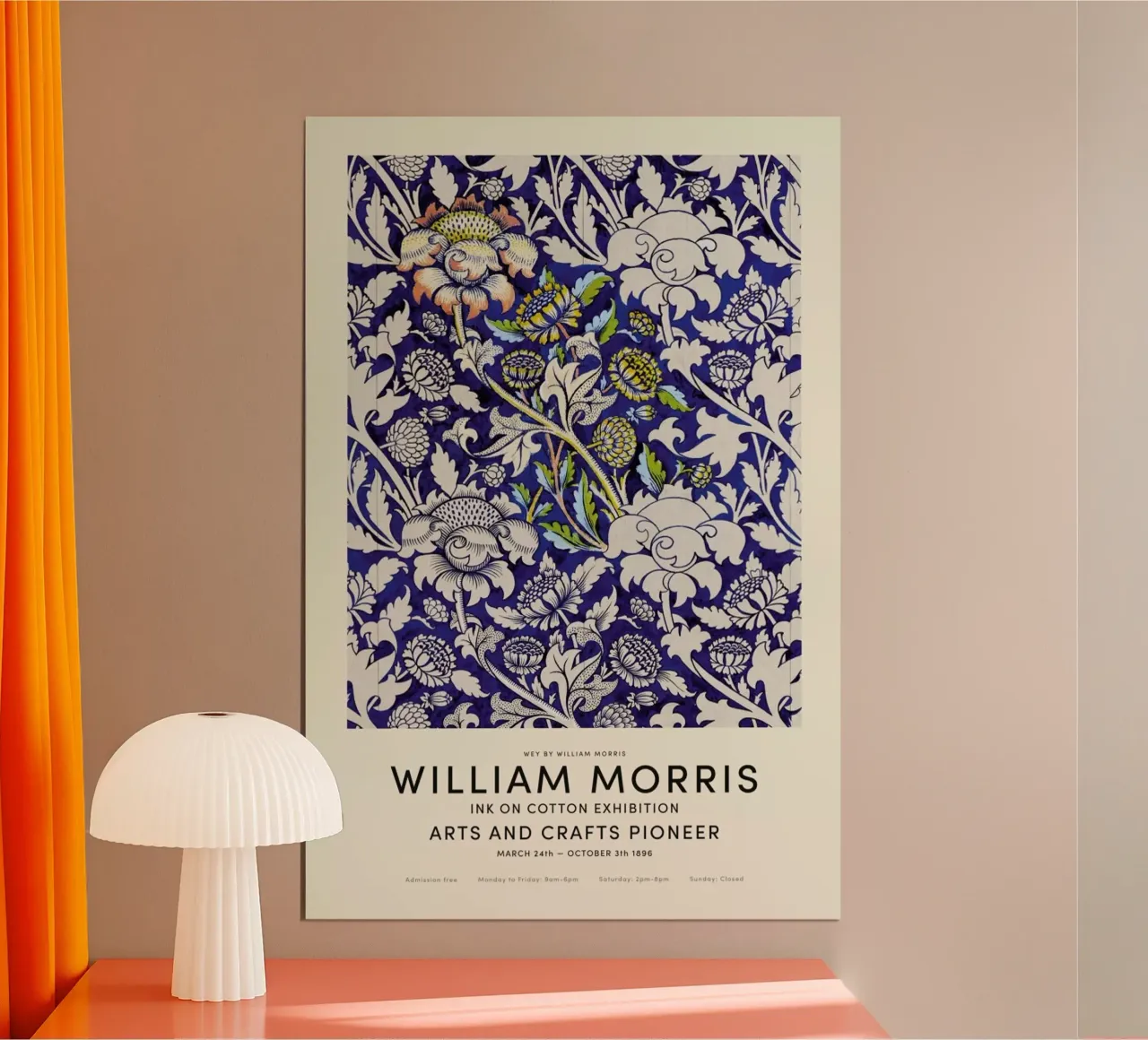 William Morris - Wey Exhibition poster con telaio in alluminio da Vintage by JUNIQE