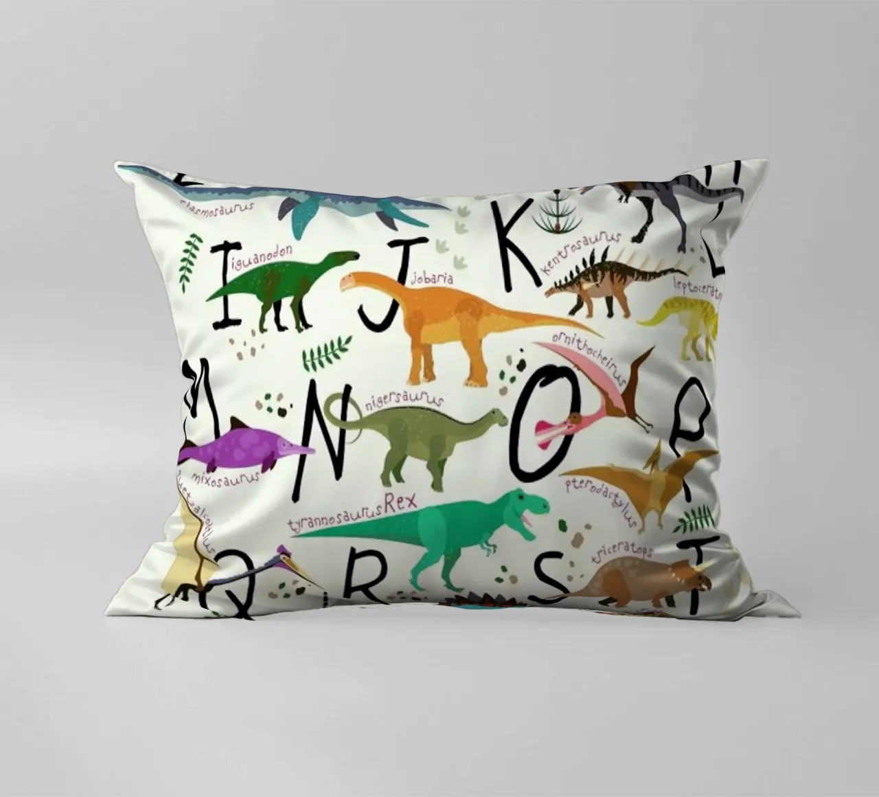 Dino Alphabet cuscino da Little Flourishes