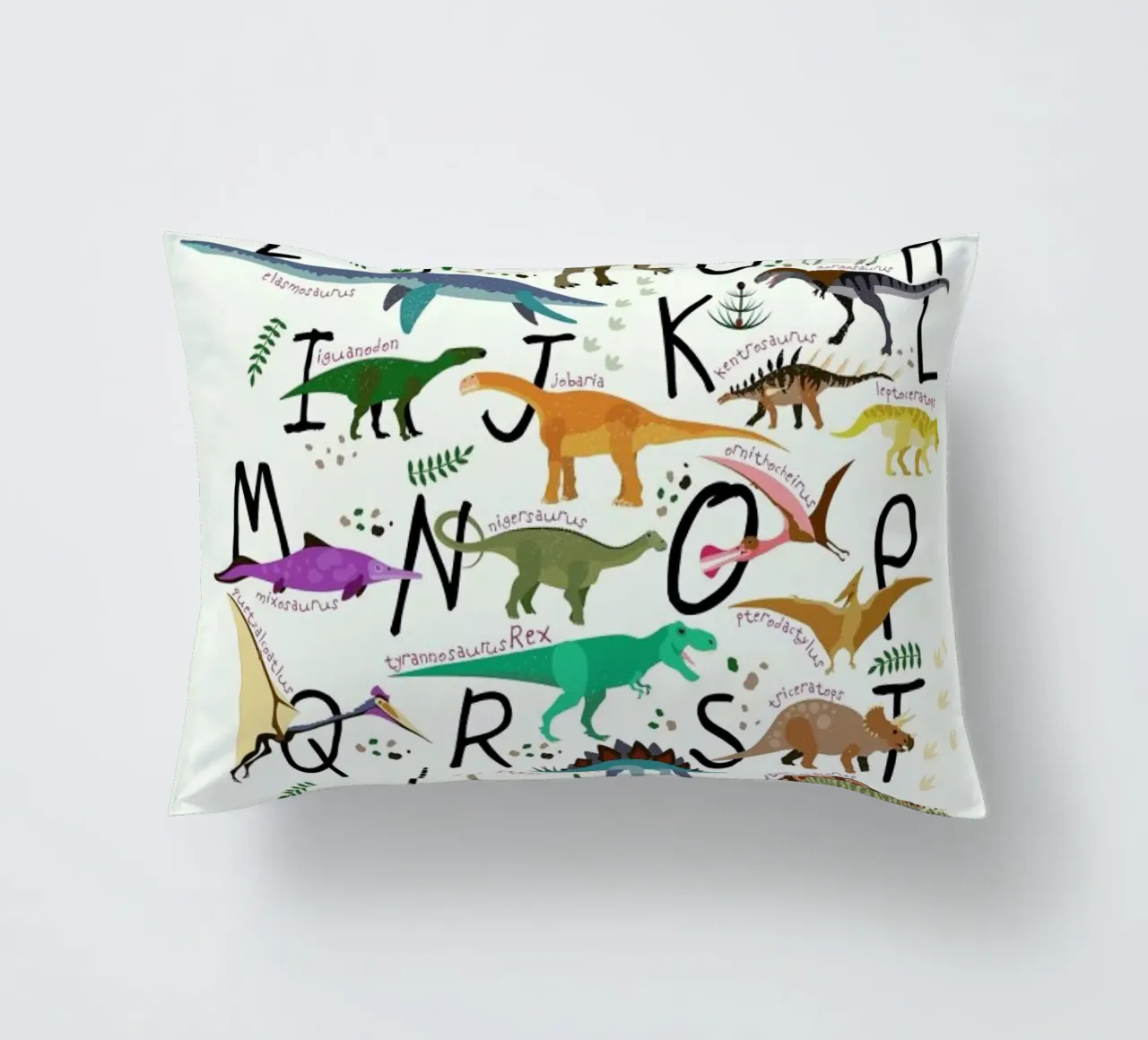 Dino Alphabet cuscino da Little Flourishes