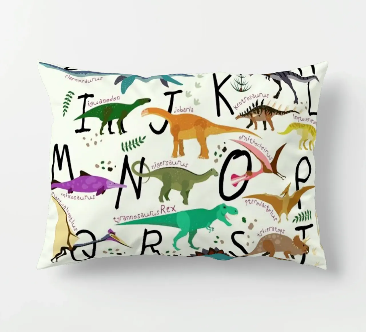 Dino Alphabet cuscino da Little Flourishes
