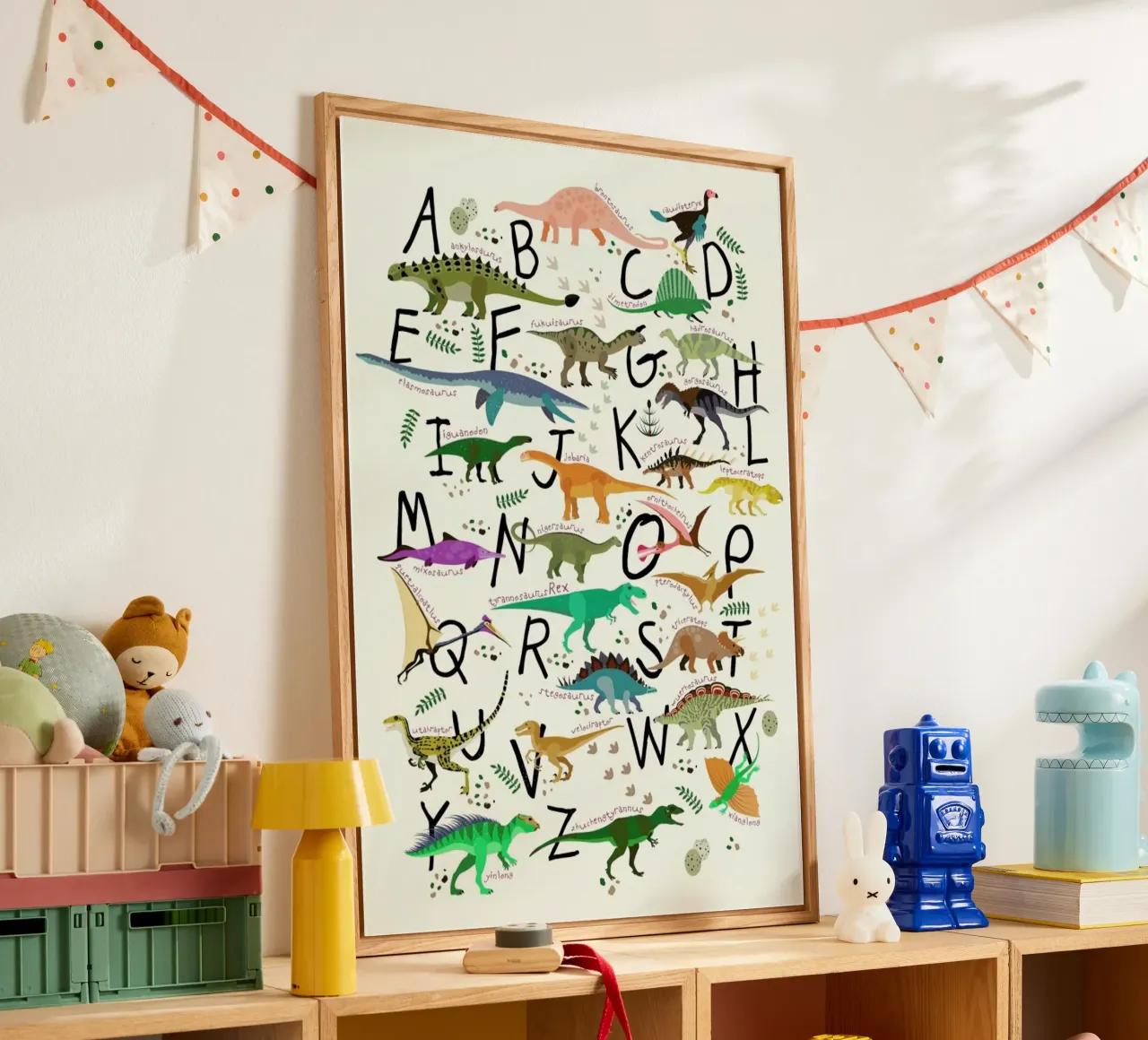 Dino Alphabet plexiglass da Little Flourishes