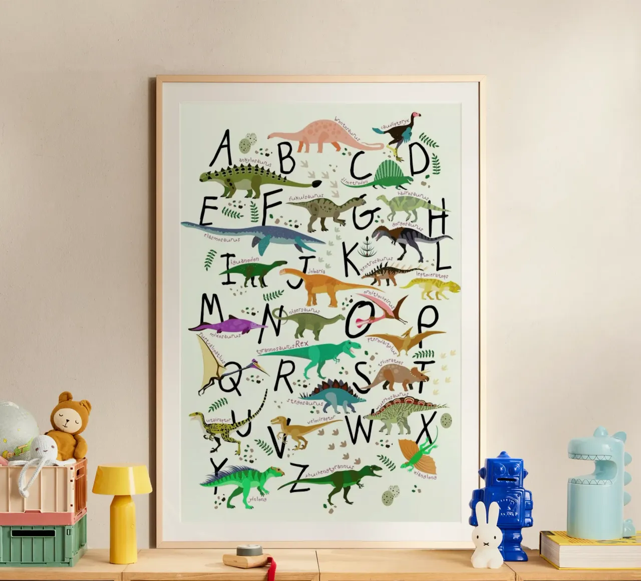 Dino Alphabet carta hahnemühle da Little Flourishes