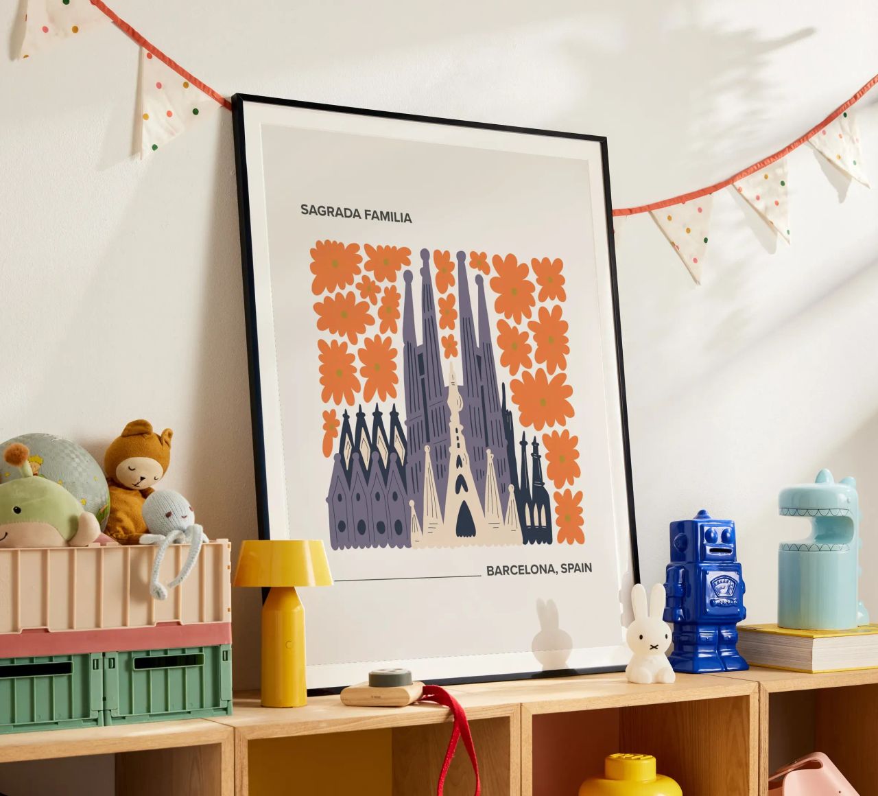 Sagrada Familia, Barcelona, Spain poster by Peaches Art Prints