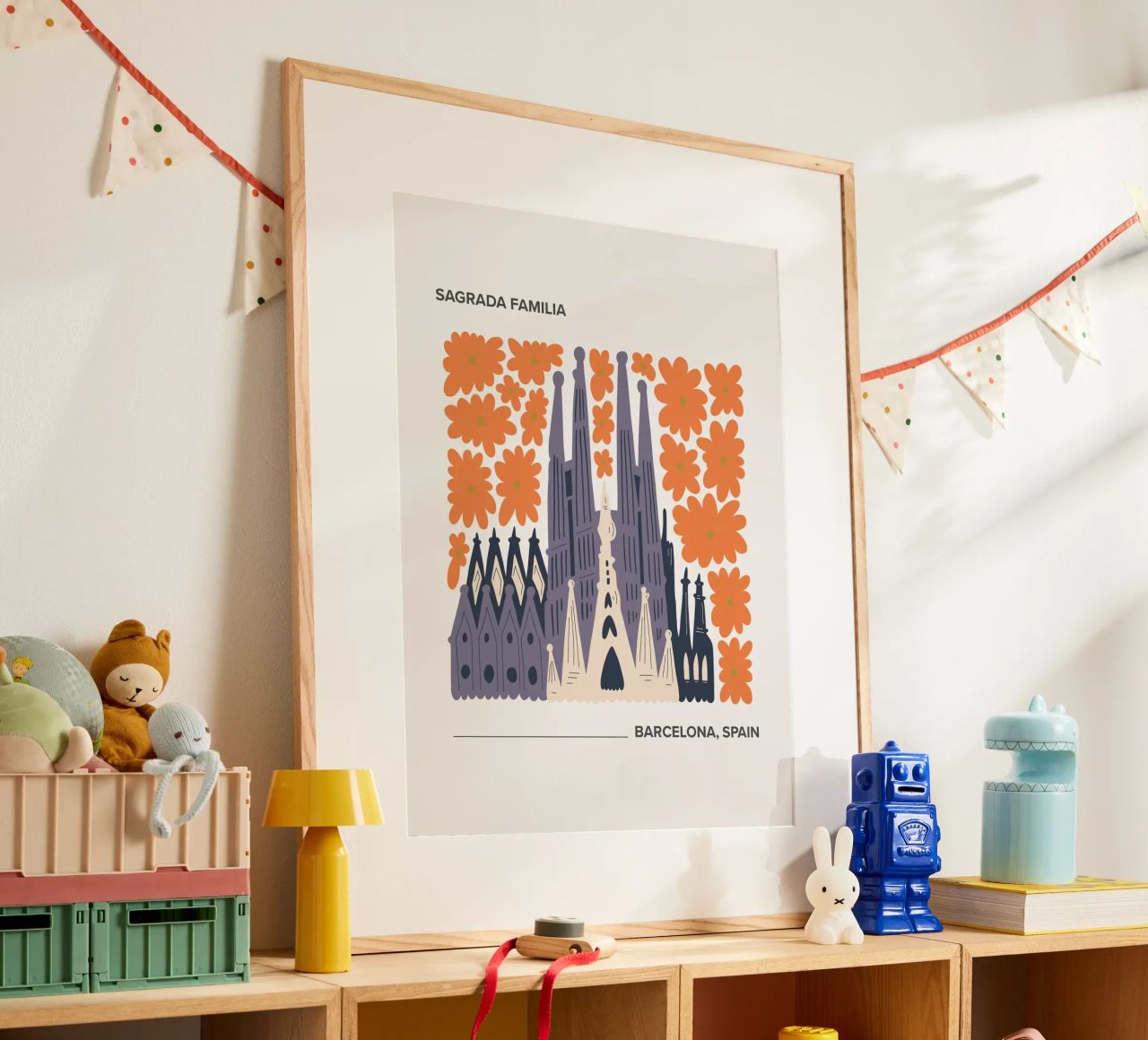 Sagrada Familia, Barcelona, Spain poster by Peaches Art Prints