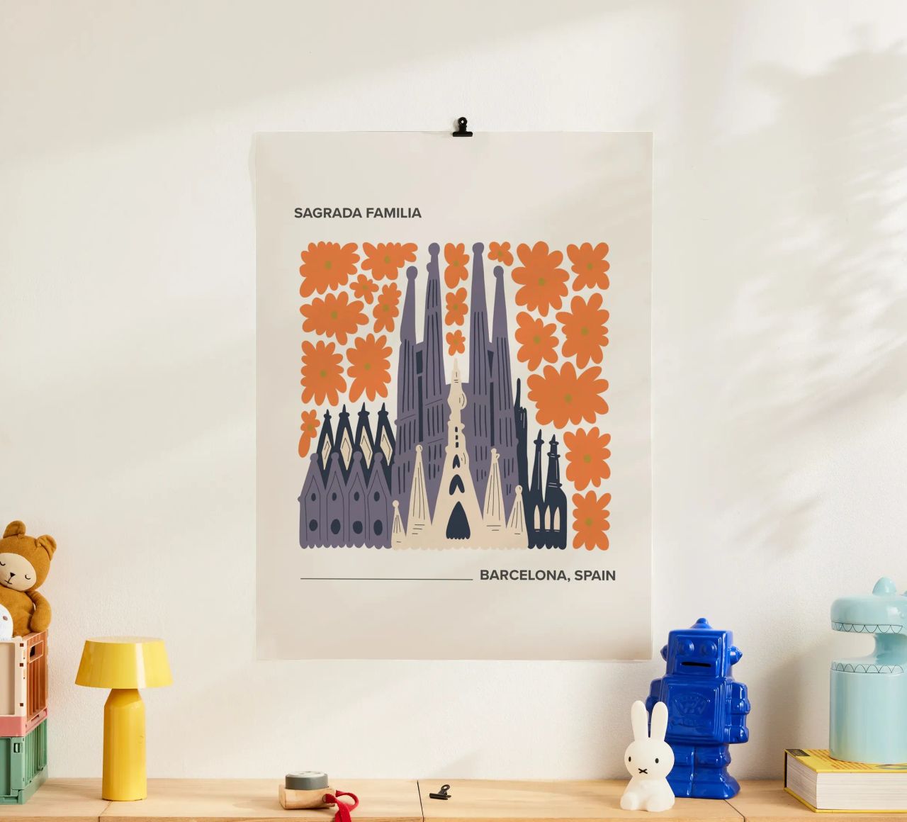 Sagrada Familia, Barcelona, Spain poster by Peaches Art Prints
