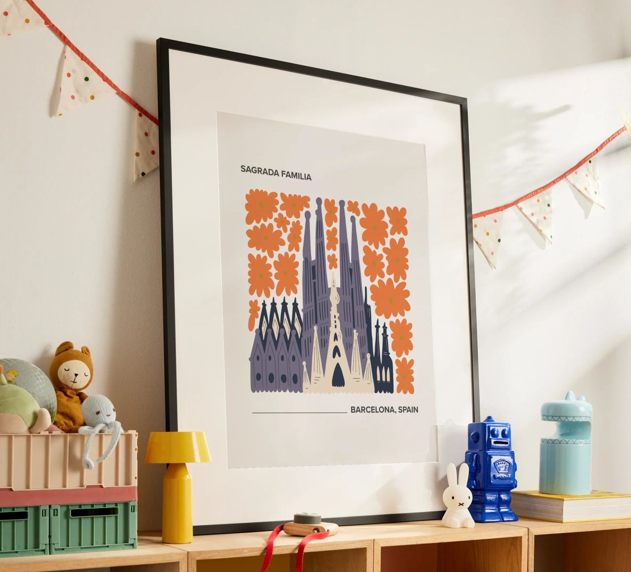 Sagrada Familia, Barcelona, Spain poster by Peaches Art Prints