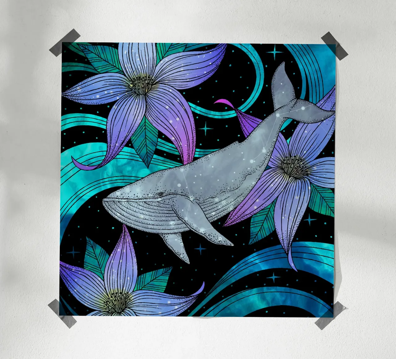 Cosmic Whale poster da Vivi Nicolin