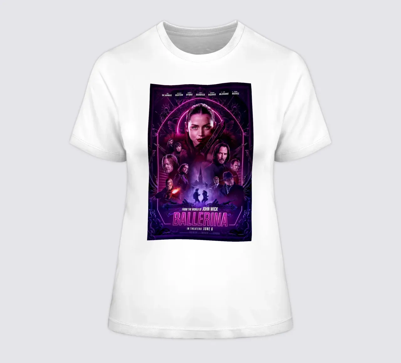 Ballerina women's fitted t-shirt by Attaboy Dsgn