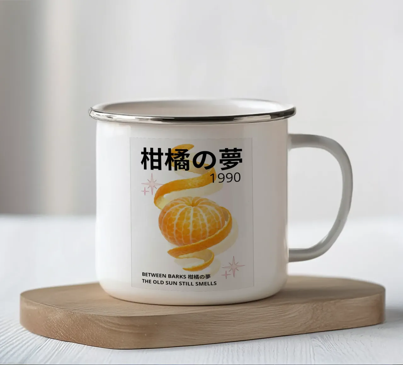 vibrant orange tazza in smalto da ramosashop