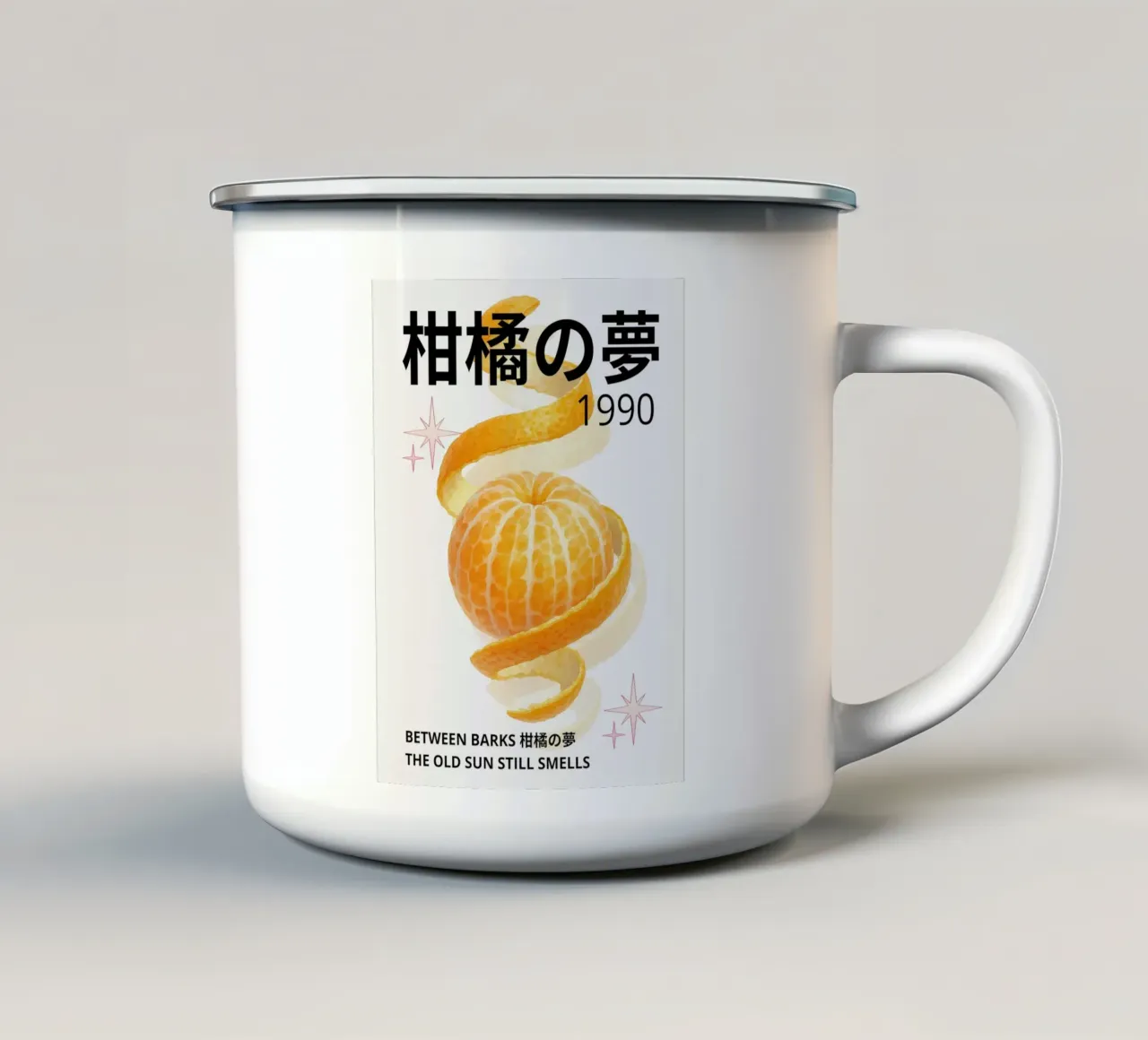 vibrant orange tazza in smalto da ramosashop
