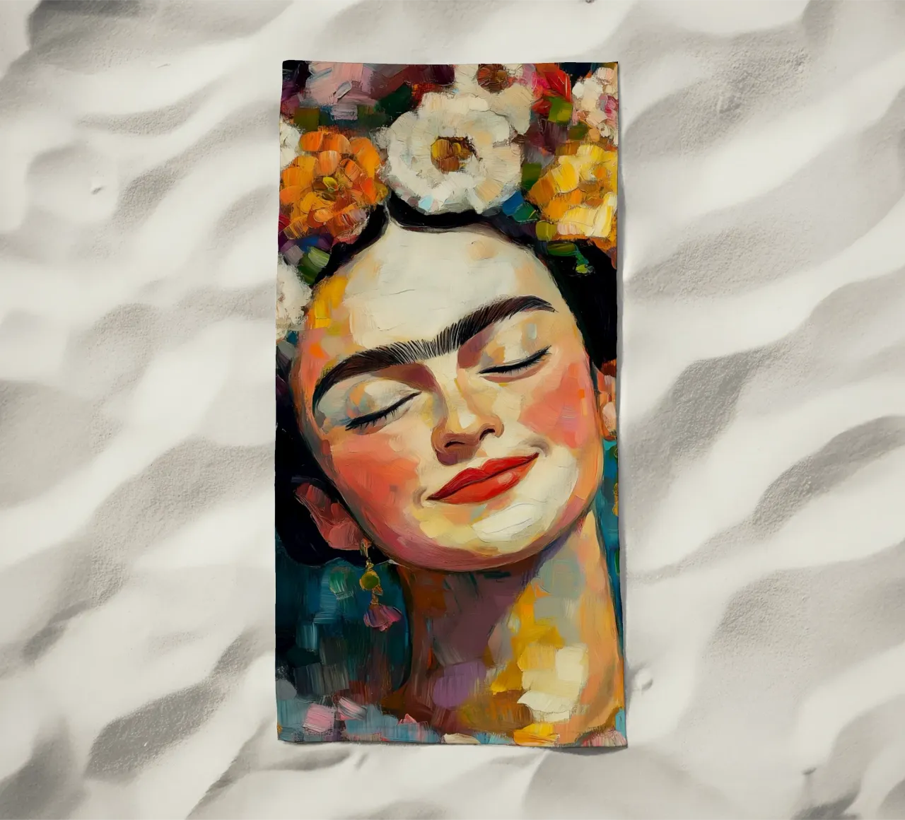 Frida Freschezza femminile telo mare da Carinaprint