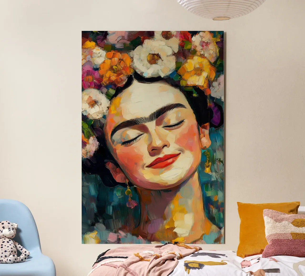 Frida Freschezza femminile alluminio dibond da Carinaprint