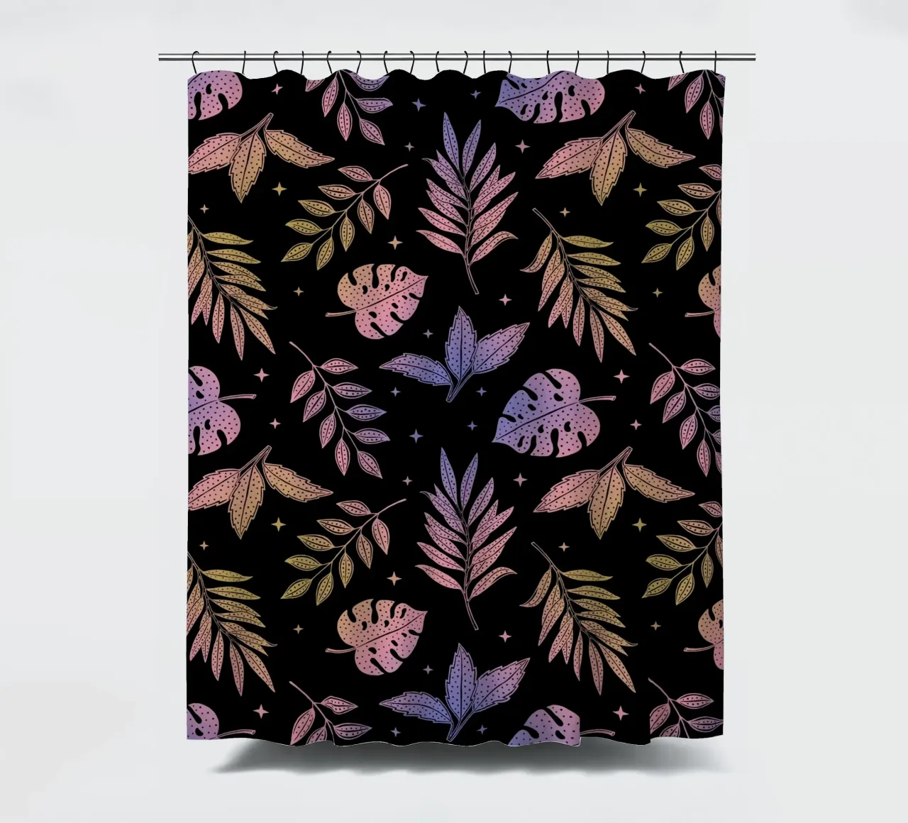 Cosmic Leaves shower curtain by Vivi Nicolin