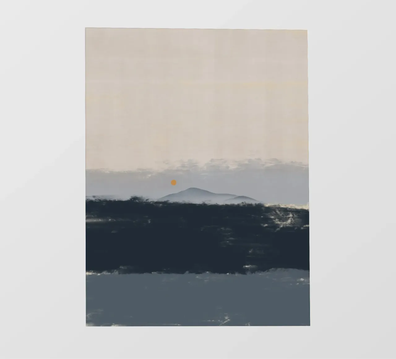 Minimal seascape sunset horizon backlit film by Little Dean