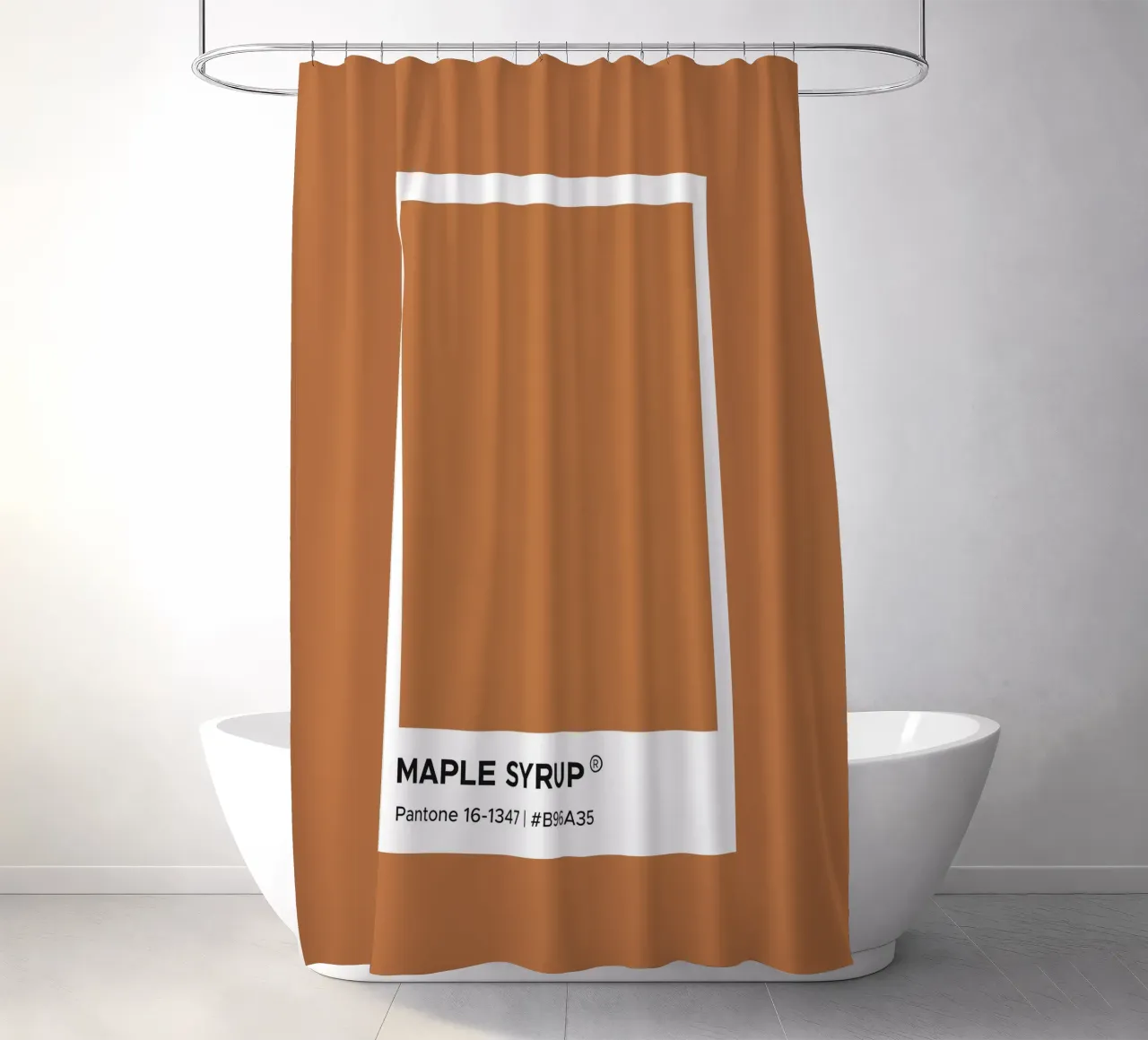 Sciroppo d'acero Pantone tenda da doccia da Paigaam Studio