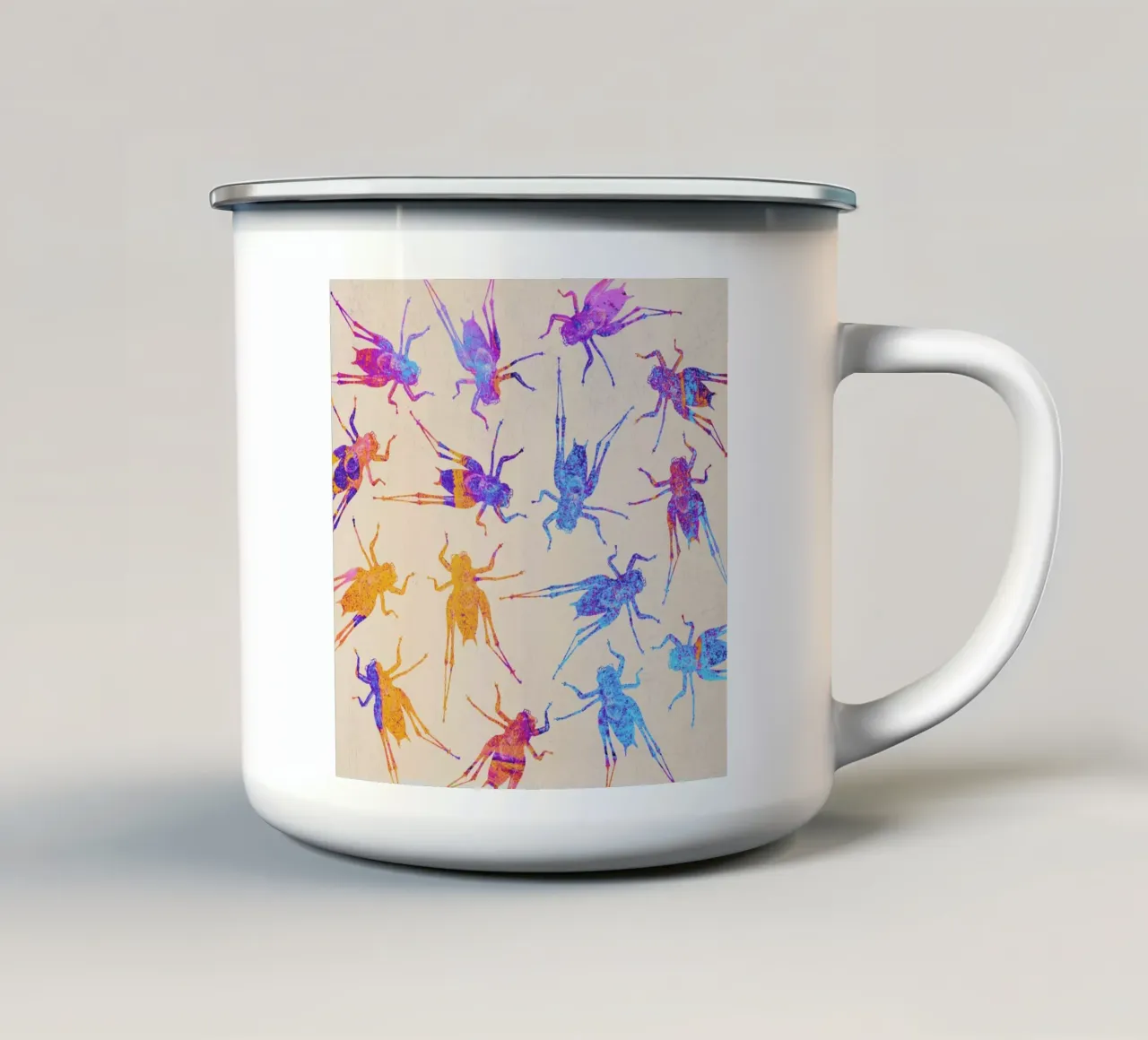 Grasshoppers 2 tazza in smalto da Elisabeth Fredriksson