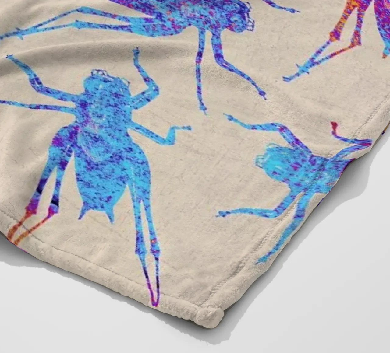 Grasshoppers 2 coperta in pile da Elisabeth Fredriksson