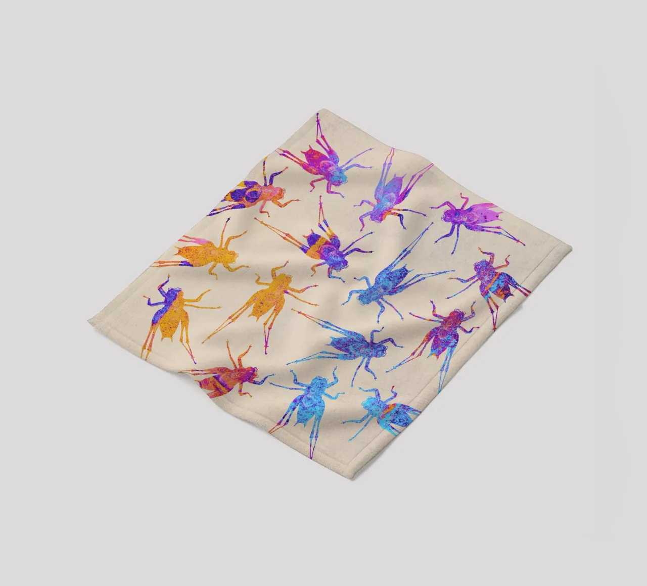 Grasshoppers 2 coperta in pile da Elisabeth Fredriksson
