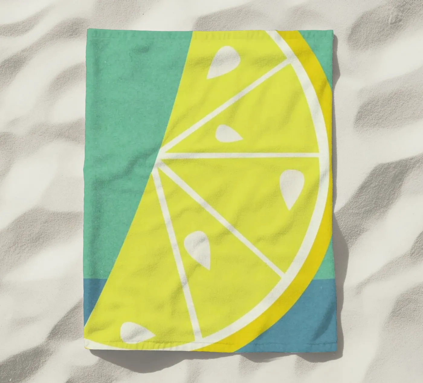 Lemon Slice Strandtuch von Rosi Feist