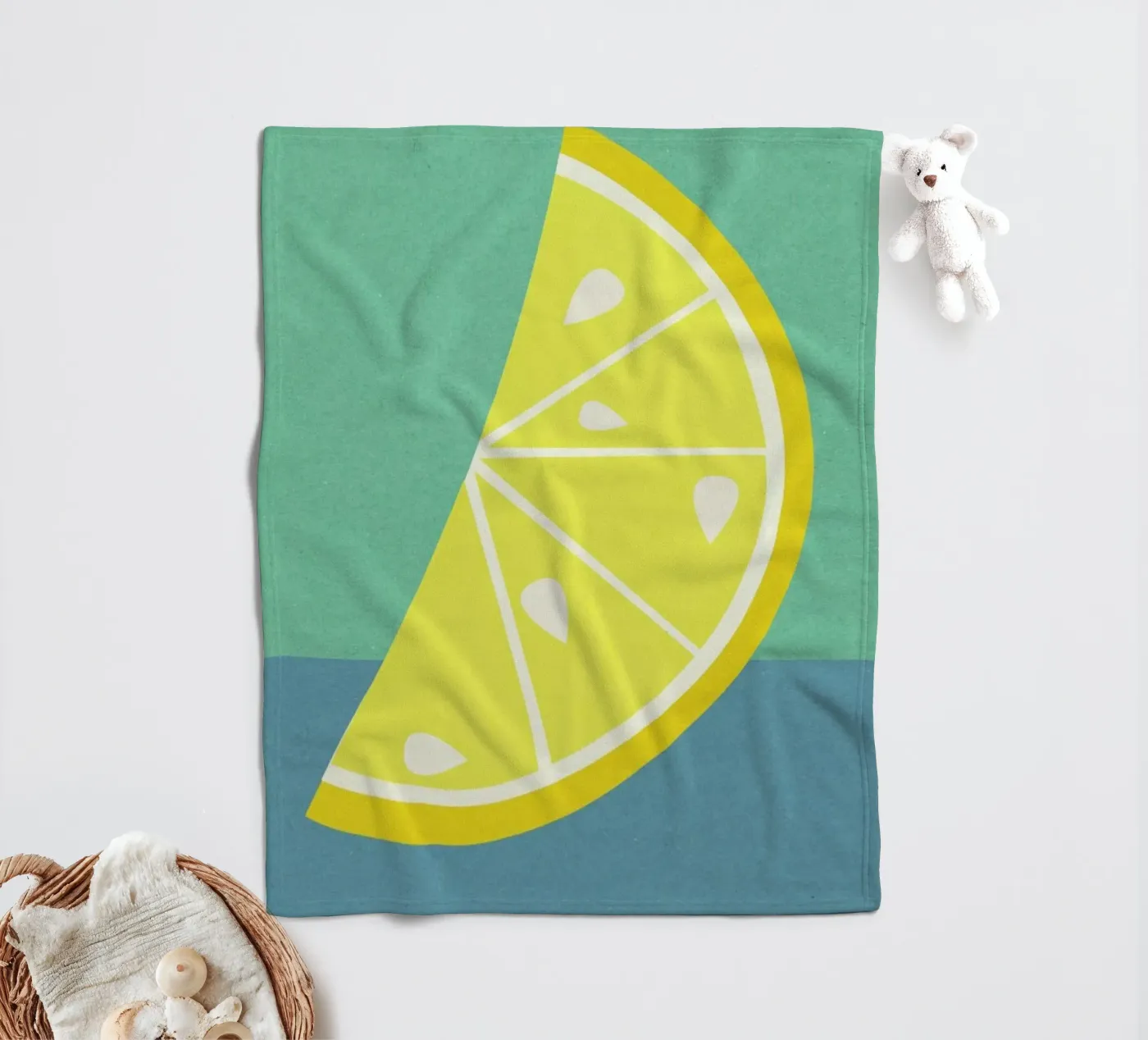 Lemon Slice Fleecedecke von Rosi Feist