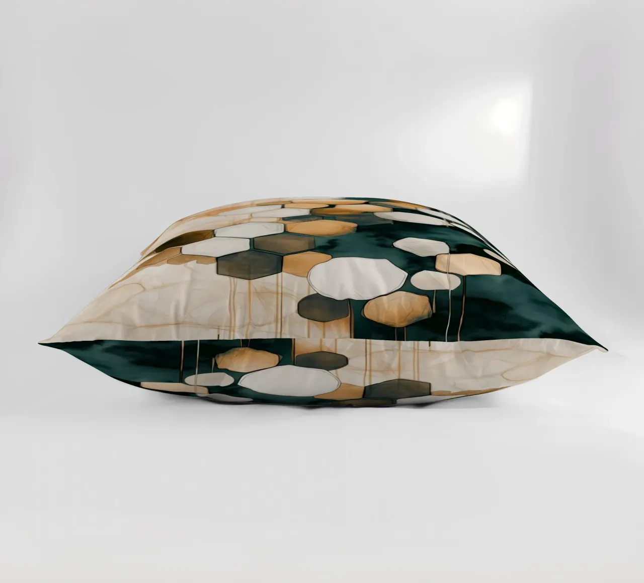 Hexagon abstract decorative cushion by Imagine