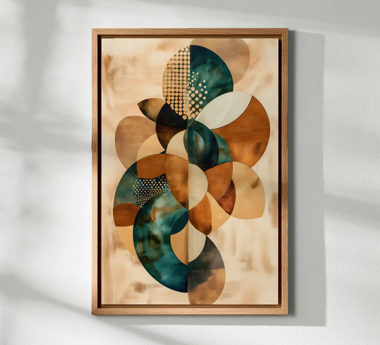 Abstracte vorm canvas met Baklijst van Imagine