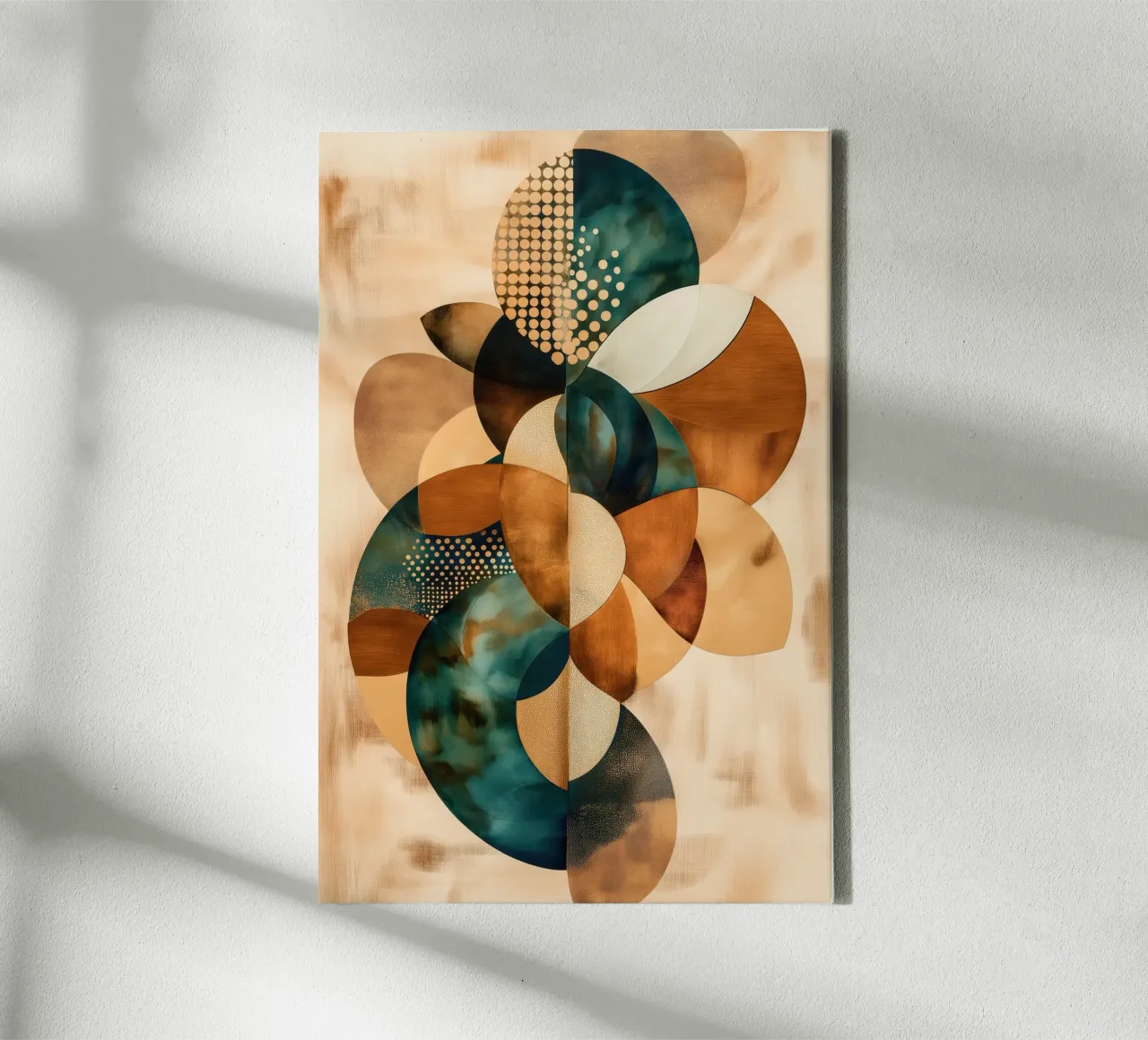 Abstracte vorm canvas met Baklijst van Imagine