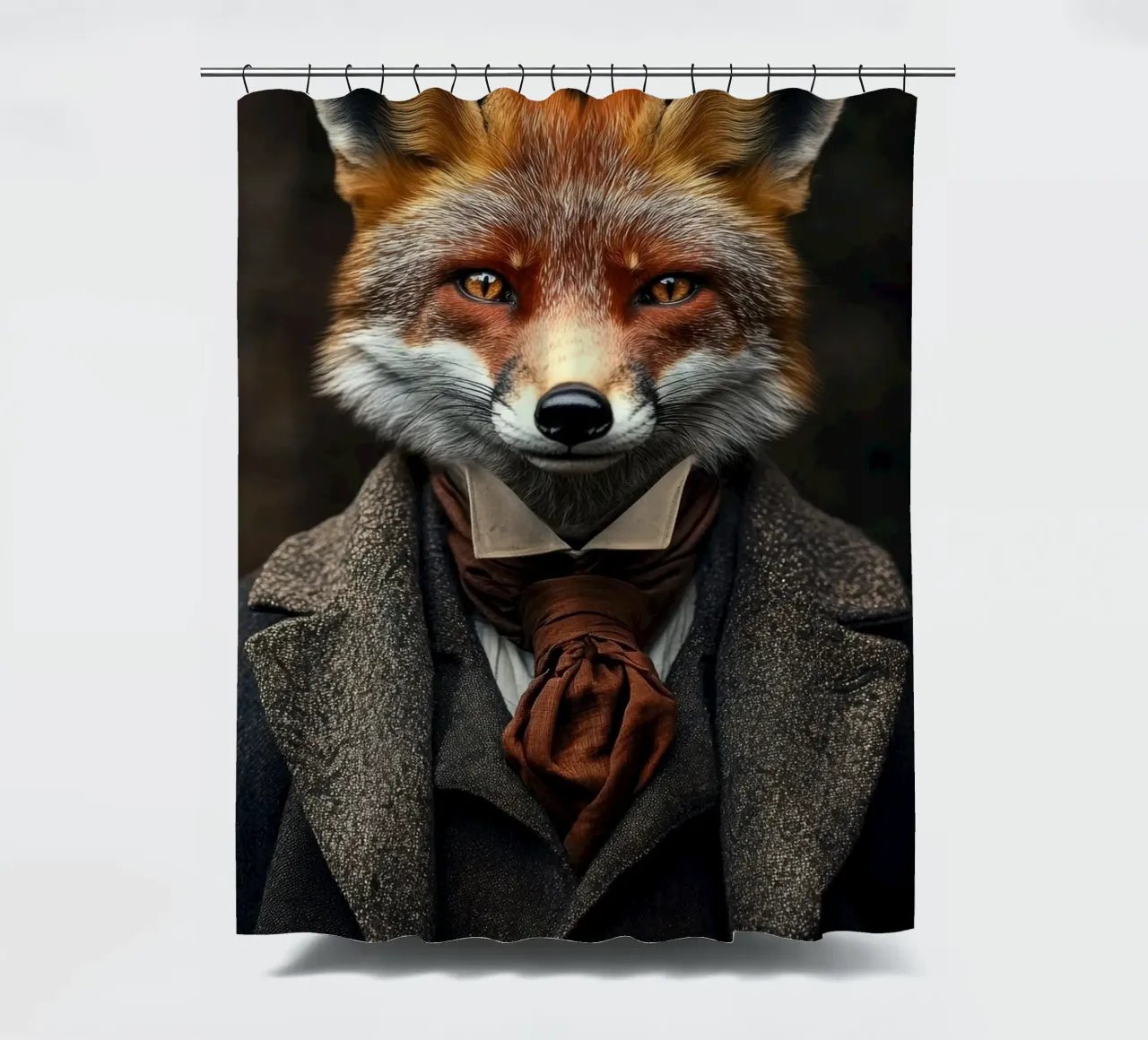 Fuchs in altmodischer Kleidung Duschvorhang von Imagine