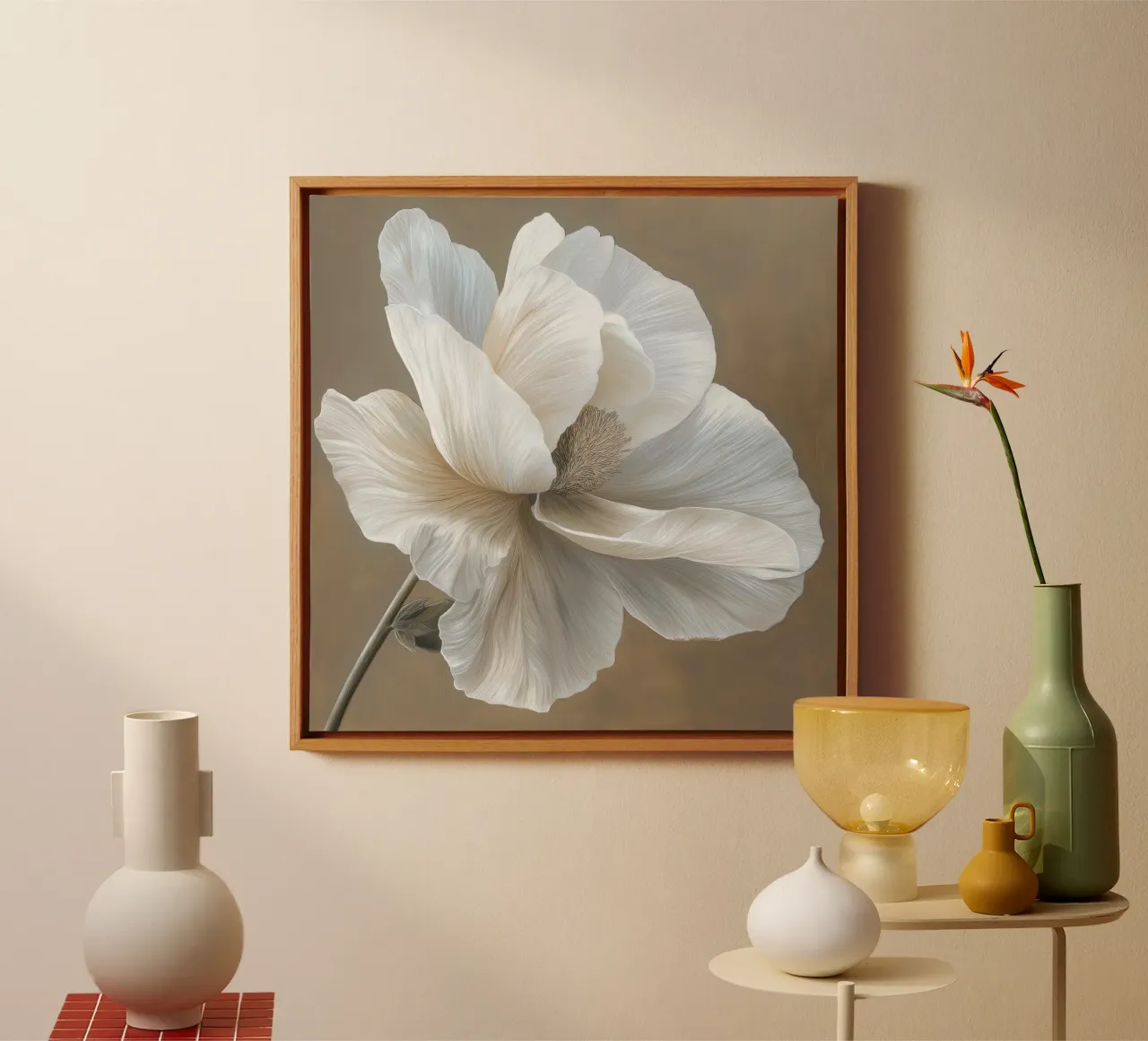 Bloem cream canvas by Imagine