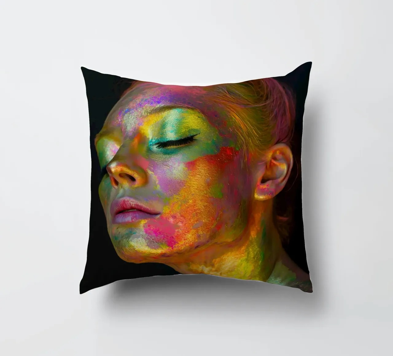 Volto di donna colorato cuscino da Imagine