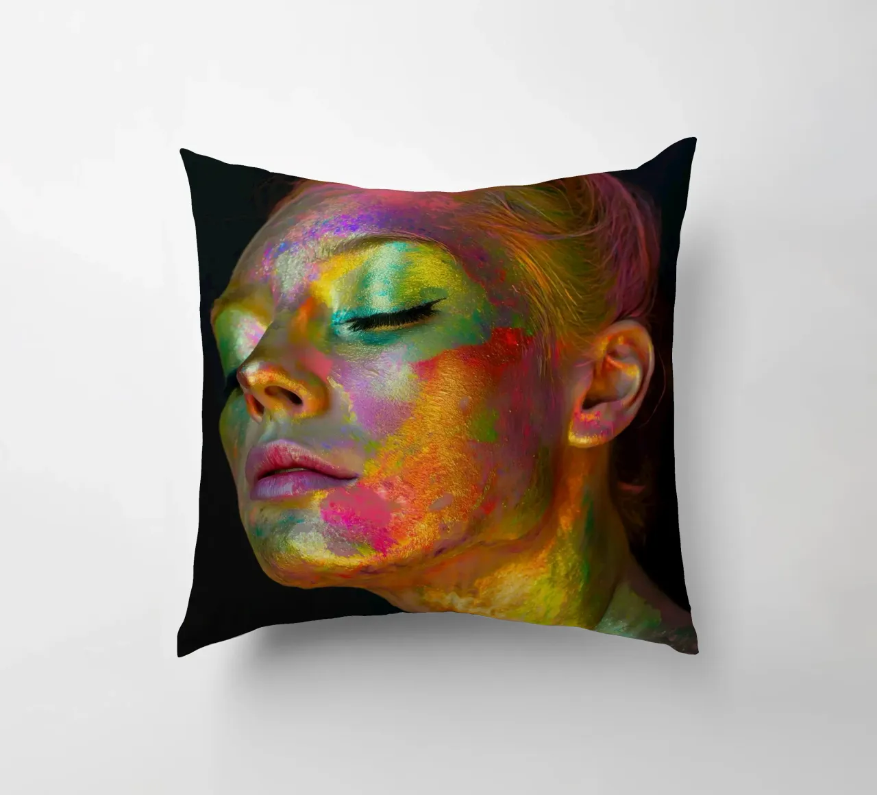 Volto di donna colorato cuscino da Imagine