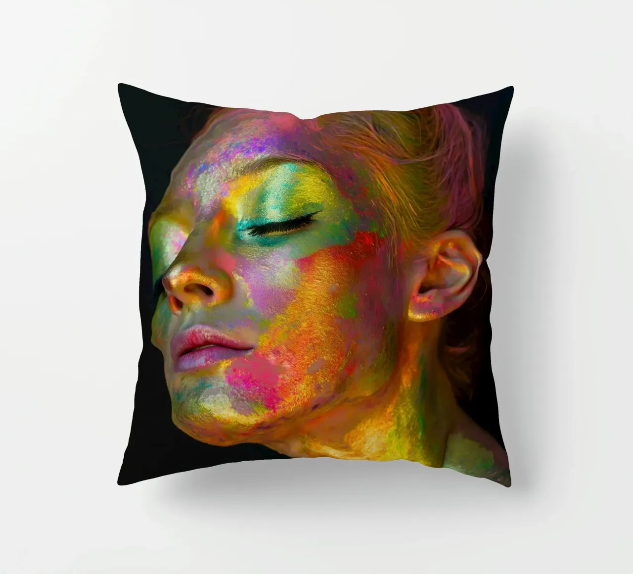 Volto di donna colorato cuscino da Imagine