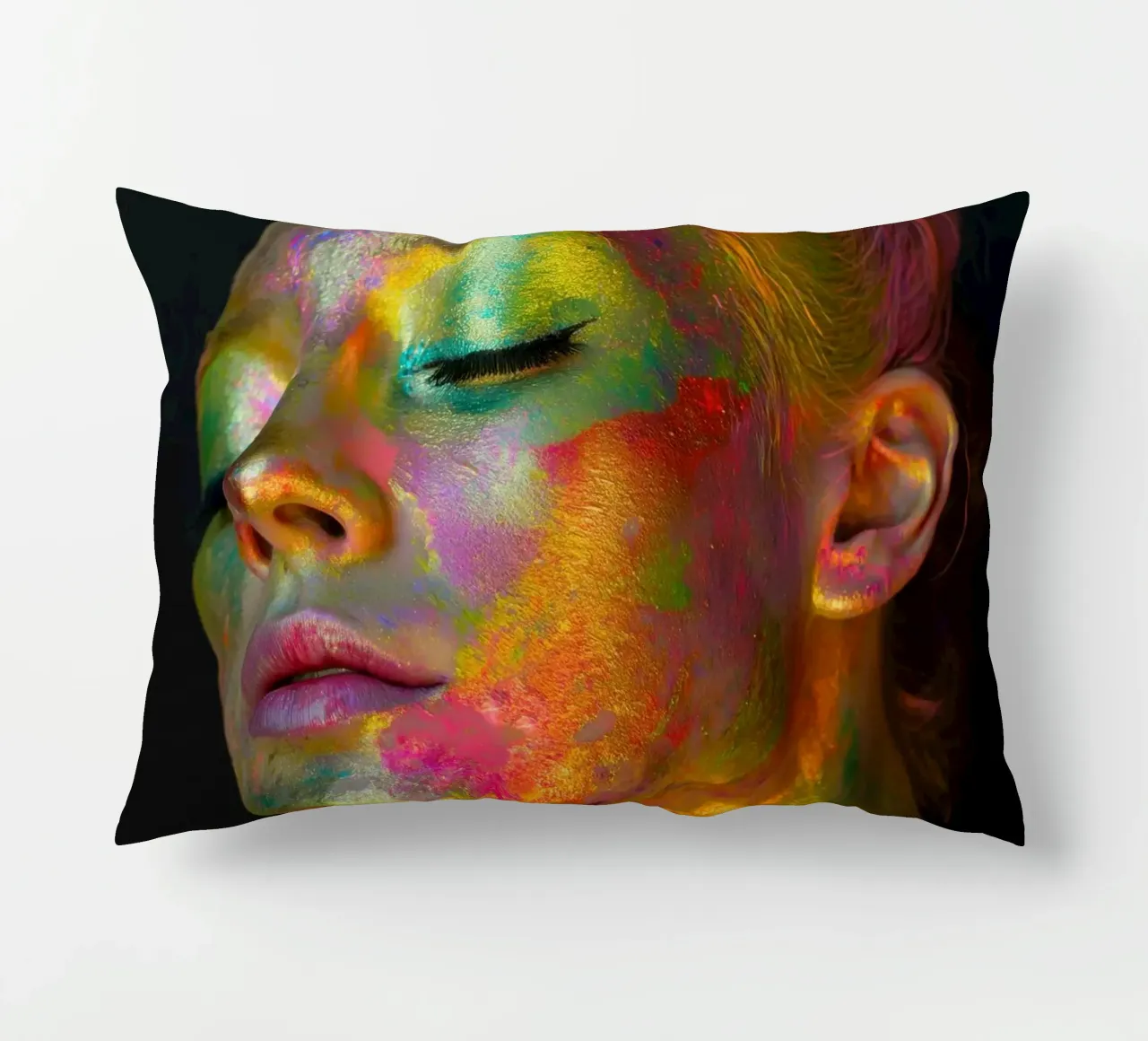 Volto di donna colorato cuscino da Imagine