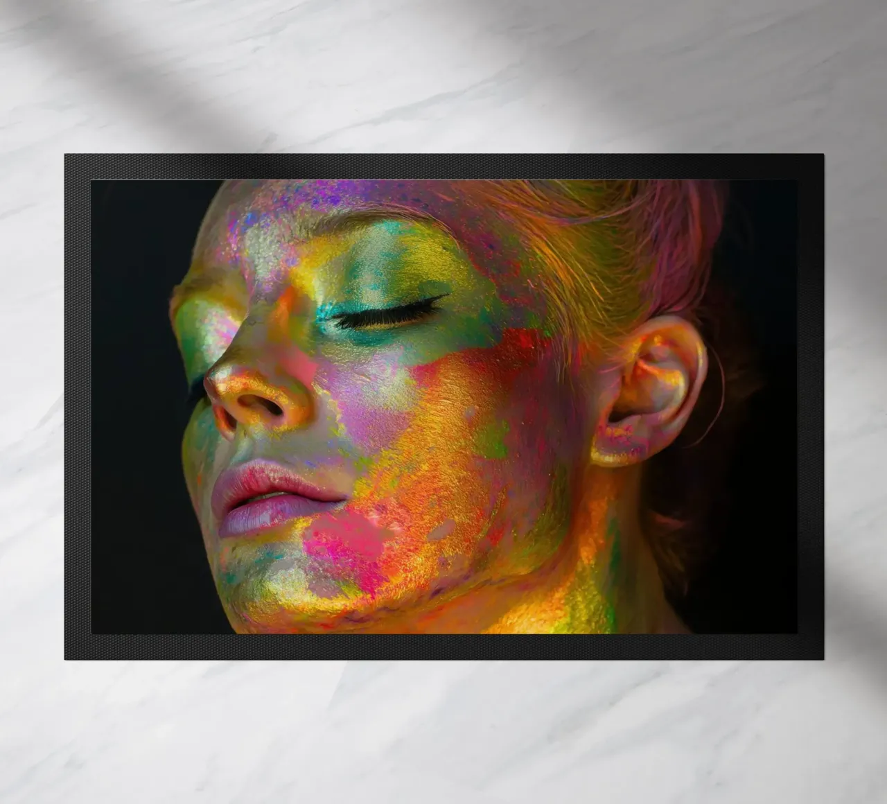 Volto di donna colorato zerbino da Imagine