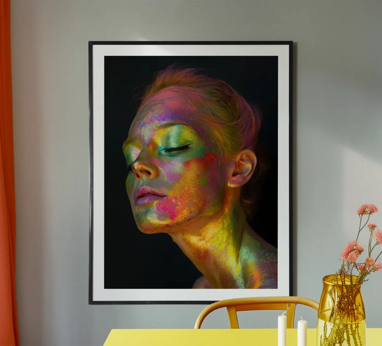 Colourful woman's face poster by Imagine