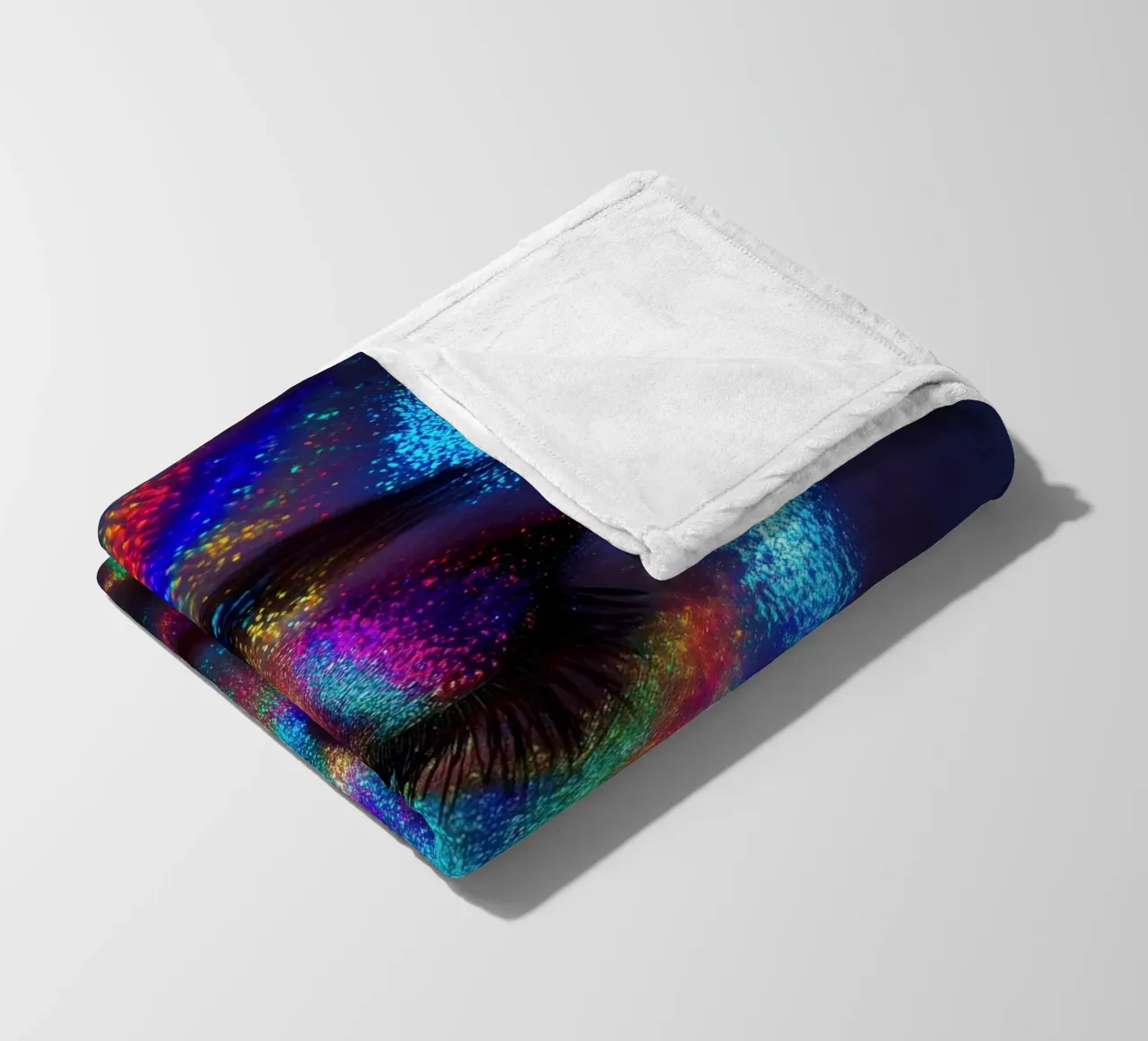 Volto femminile colorato coperta in pile da Imagine
