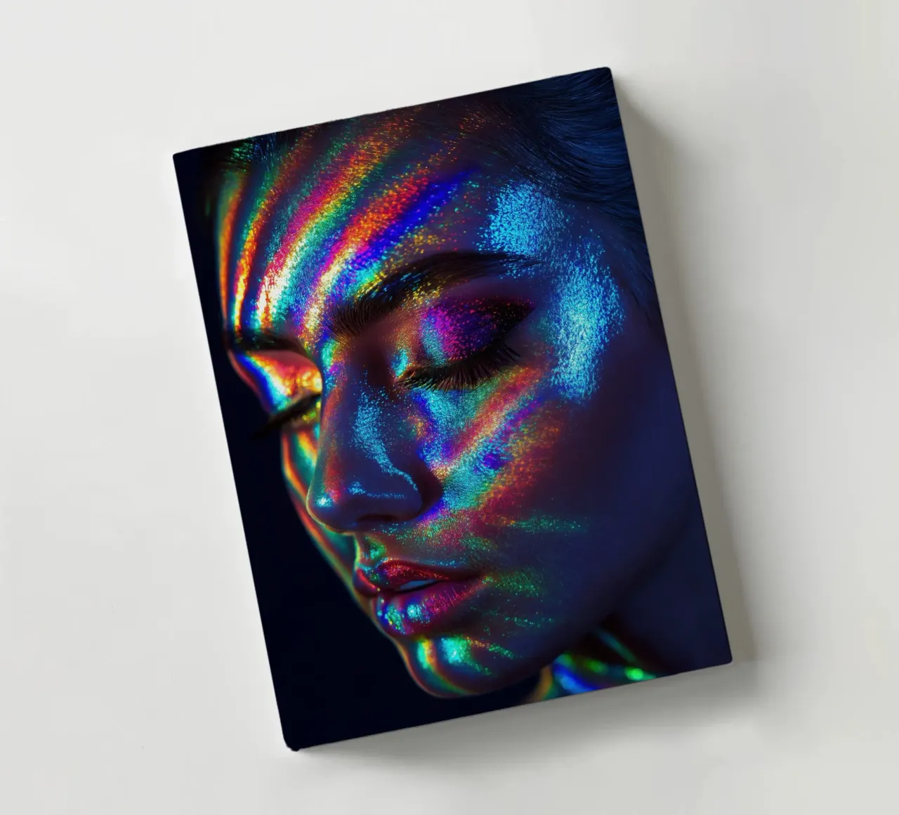 Colourful women's face notebook by Imagine