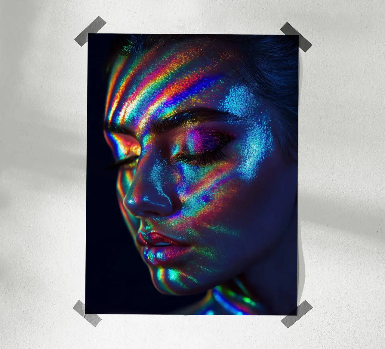 Colourful women's face hahnemühle by Imagine