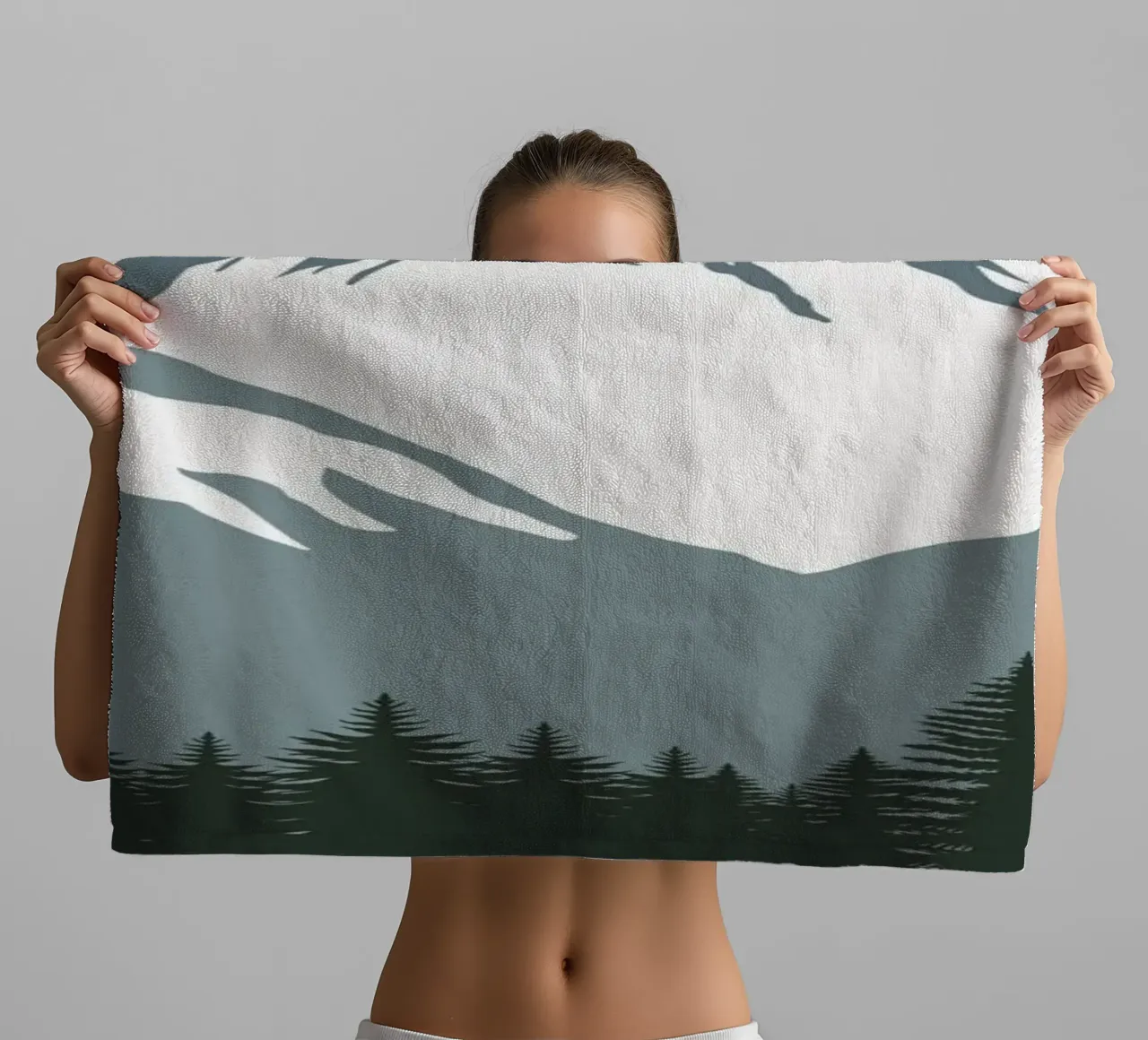 Paesaggio nordico asciugamano da bagno da Little Dean
